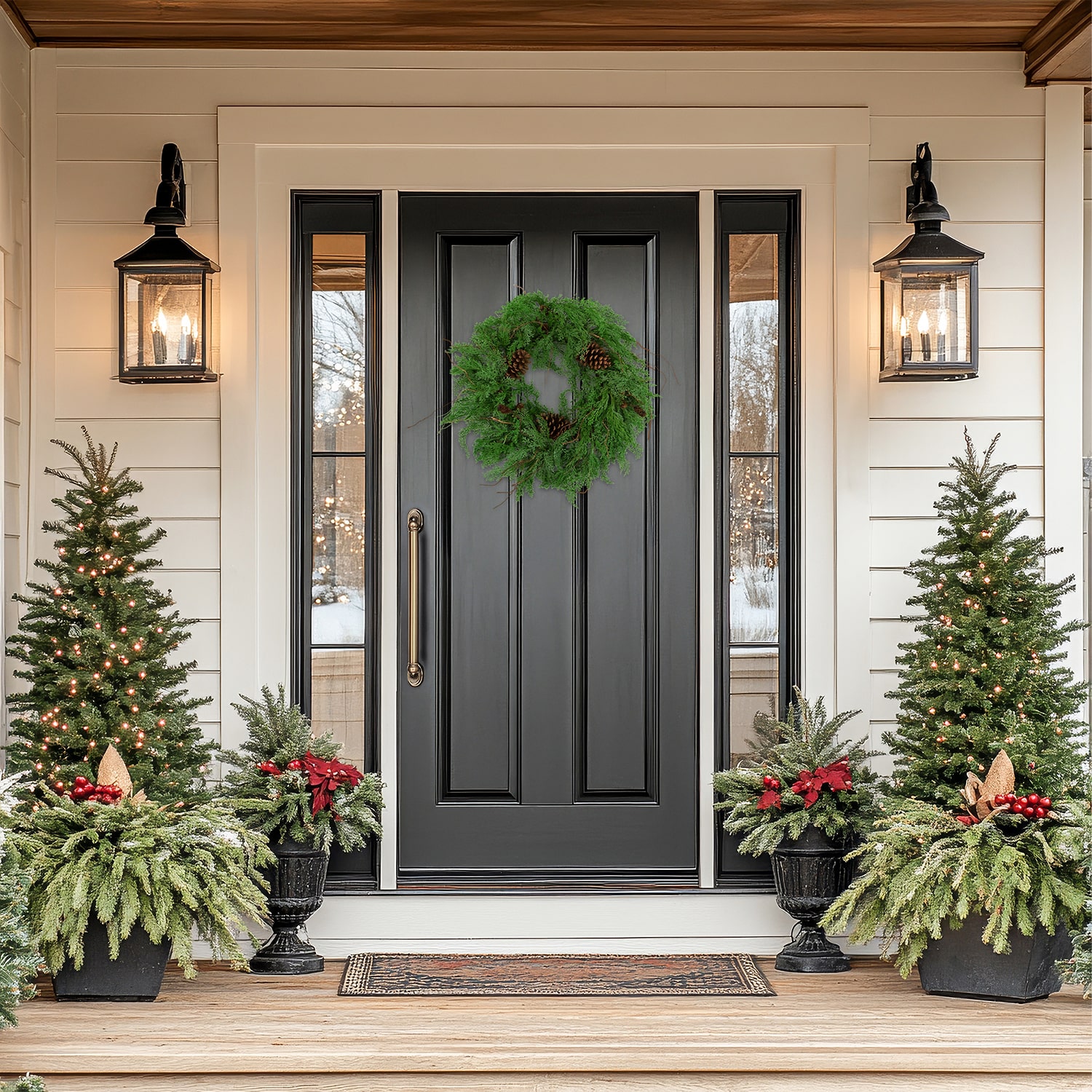 Northlight 26" Pine Cones And Cedar Artificial Wreath