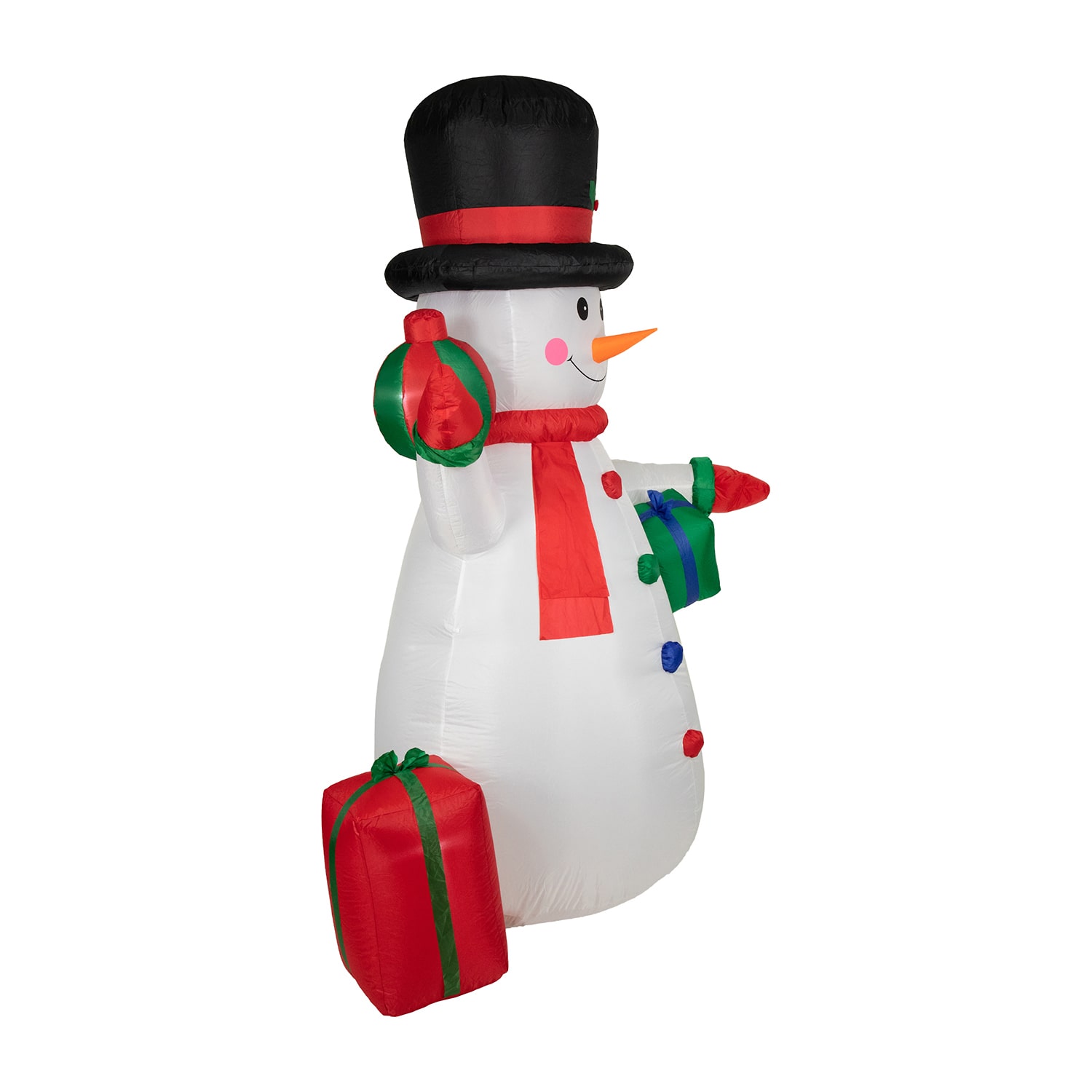 Northlight 8ft Led Lighted Snowman With Gifts Outdoor Christmas Inflatable