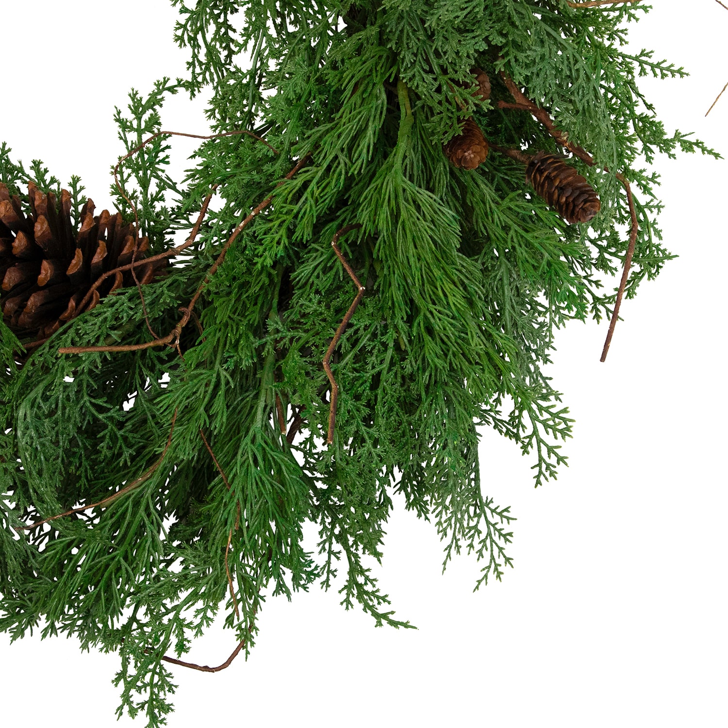 Northlight 26" Pine Cones And Cedar Artificial Wreath
