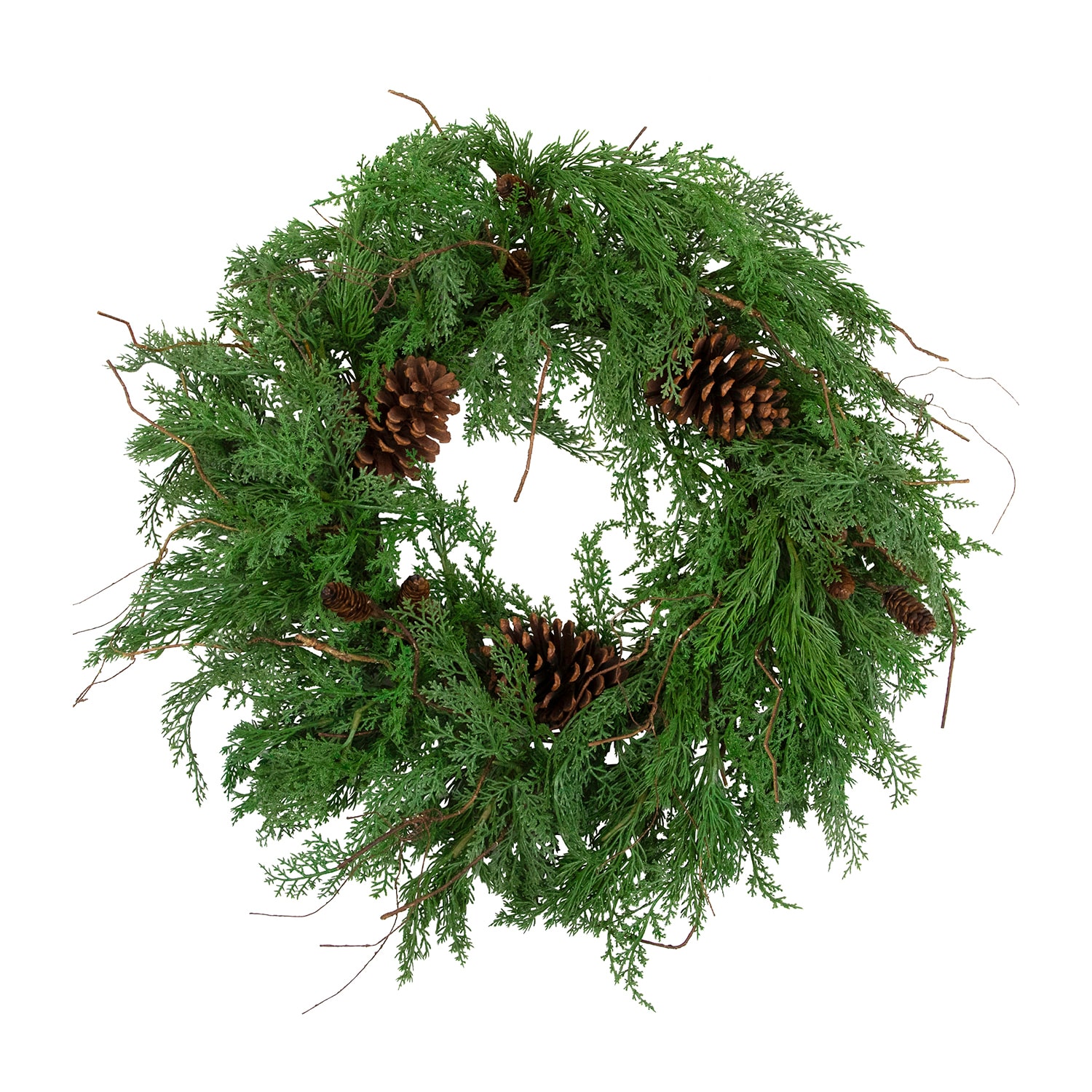 Northlight 26" Pine Cones And Cedar Artificial Wreath