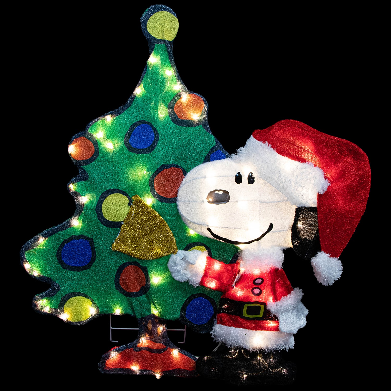 Northlight 32" Led Lighted Peanuts Snoopy And Tree Outdoor Christmas Yard Art