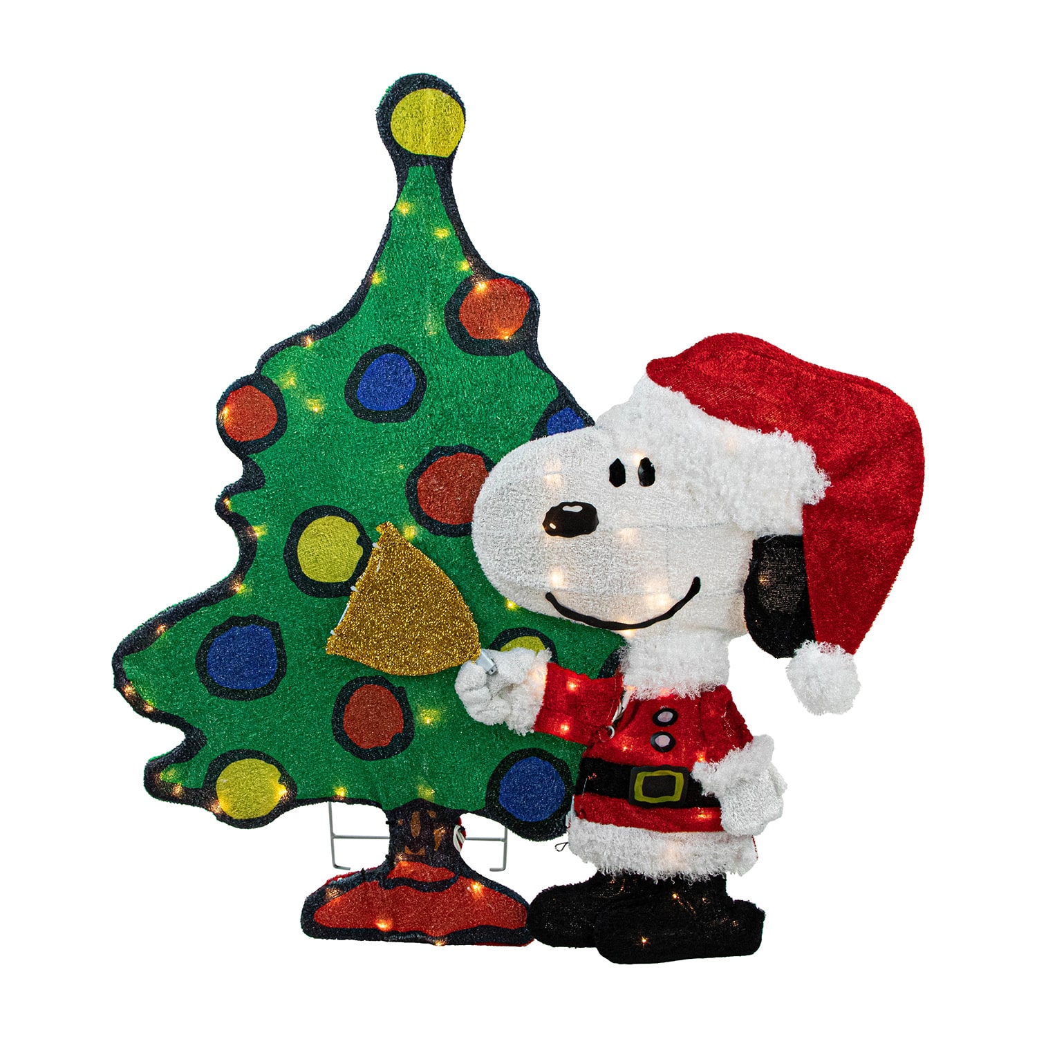 Northlight 32" Led Lighted Peanuts Snoopy And Tree Outdoor Christmas Yard Art