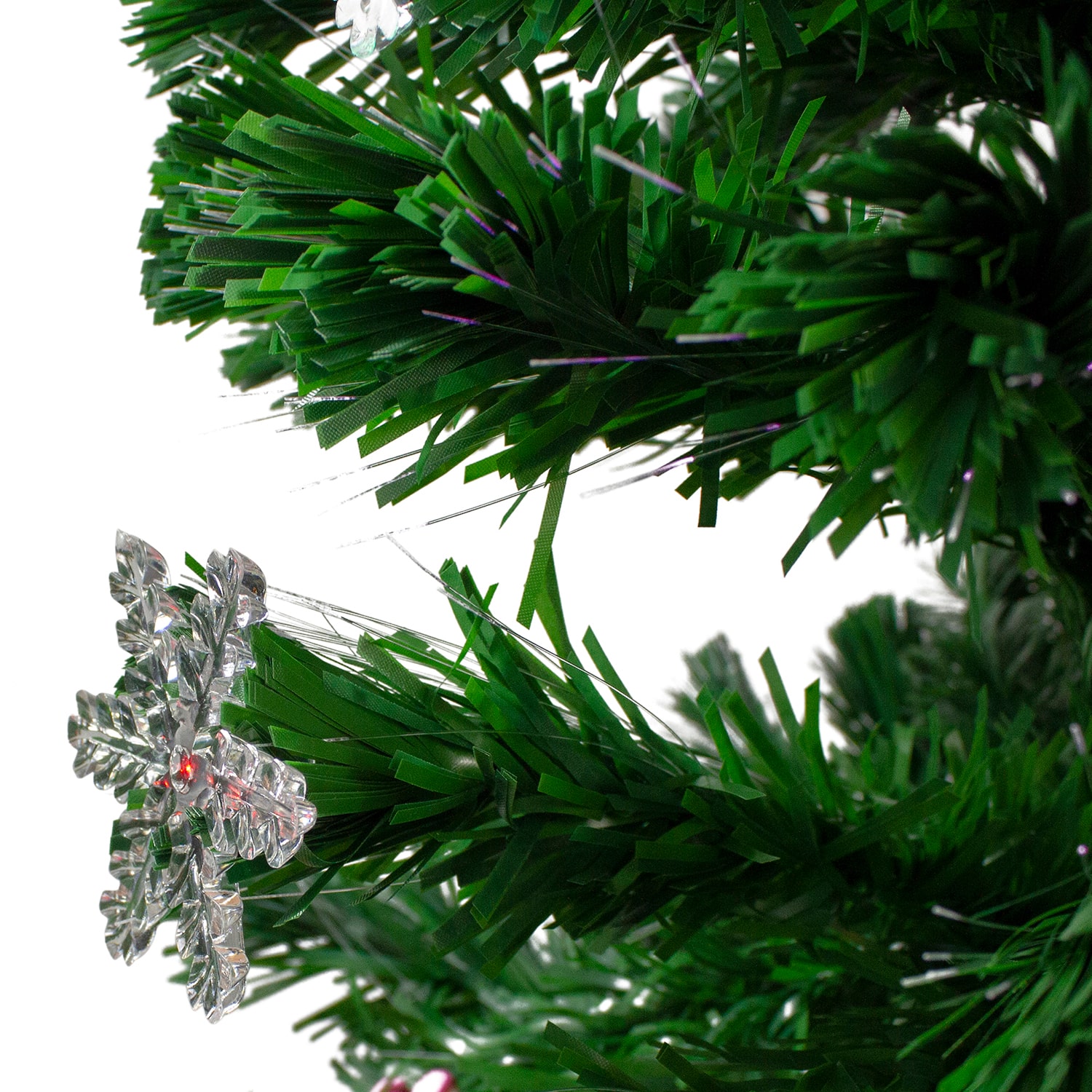 Northlight 4ft Pre Lit Fiber Optic Artificial With Snowflakes 4 Foot Pre-Lit Pine Christmas Tree