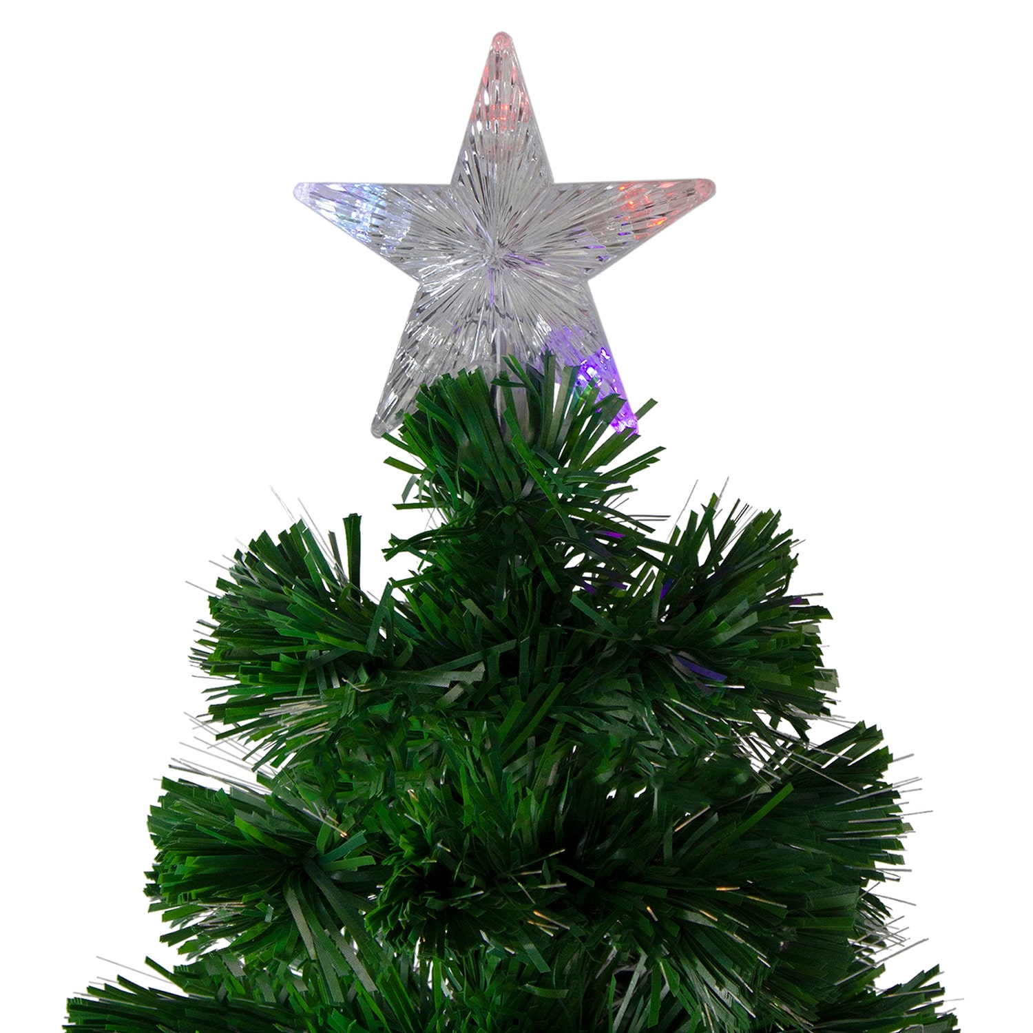 Northlight 4ft Pre Lit Fiber Optic Artificial With Snowflakes 4 Foot Pre-Lit Pine Christmas Tree