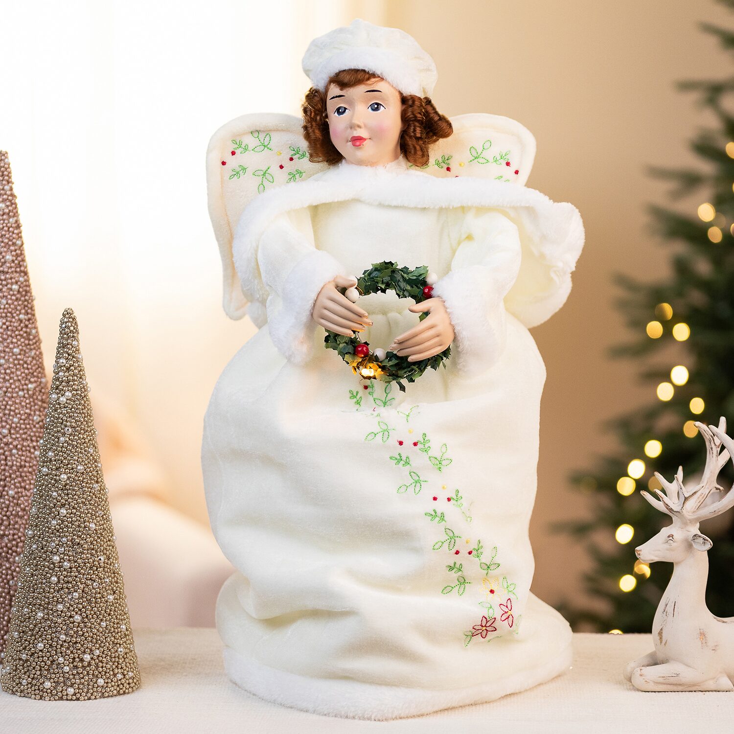 Northlight 22" Led Lighted Animated And Musical Angel Christmas Figurine