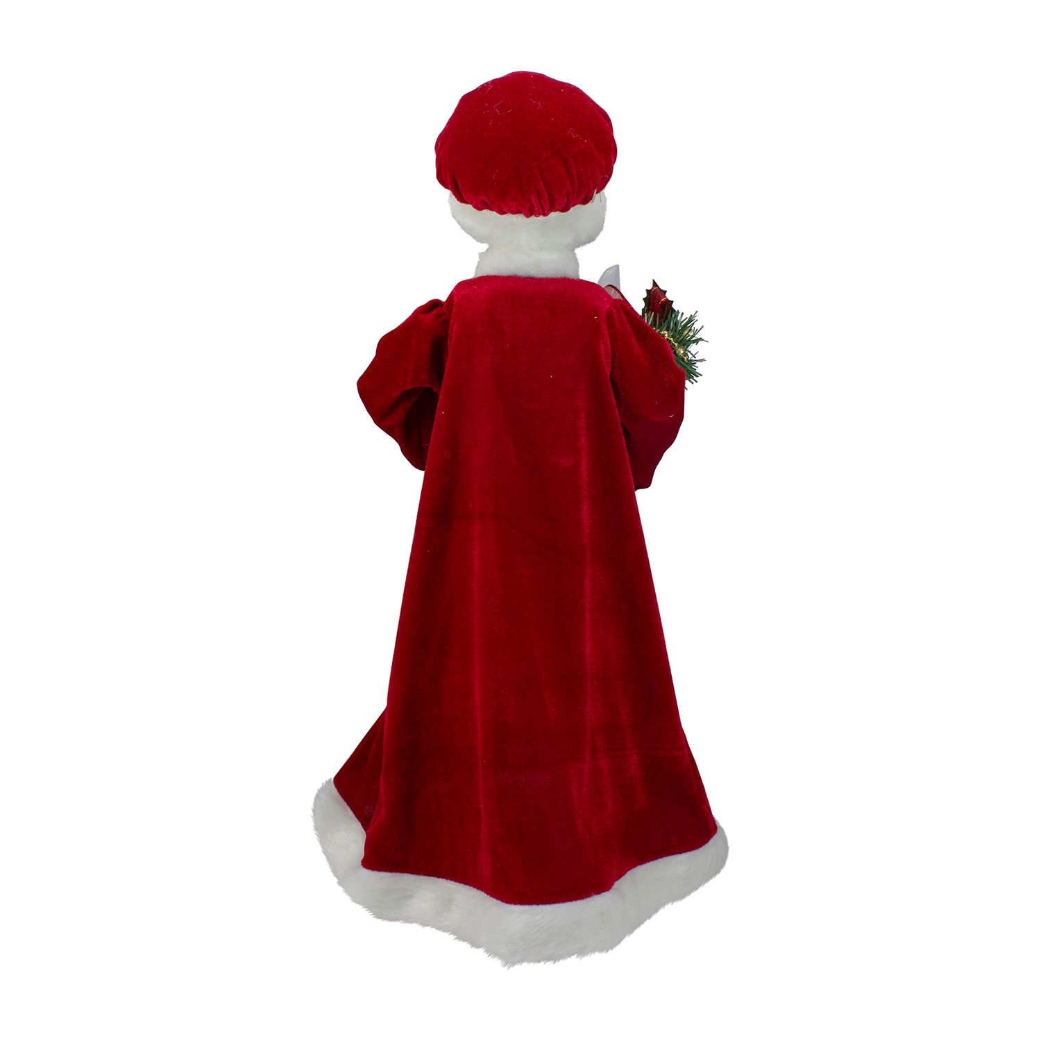 Northlight 24" Animated Mrs. Claus With Lighted Candle Musical Christmas Figurine