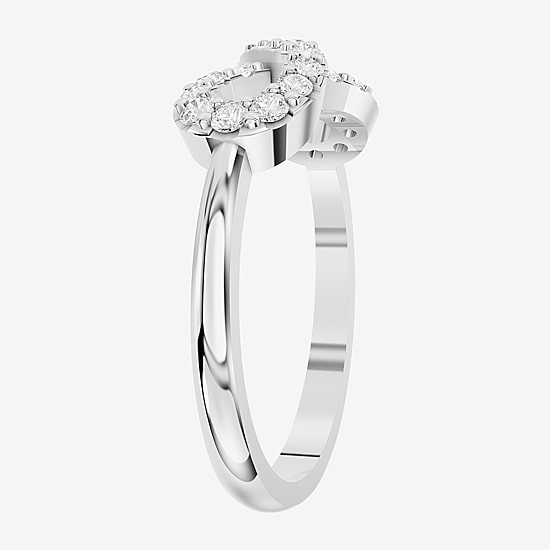 Limited Quantities! (F / Si1) Womens 1/3 CT. T.W. Lab Grown White Diamond Sterling Silver Cocktail Ring