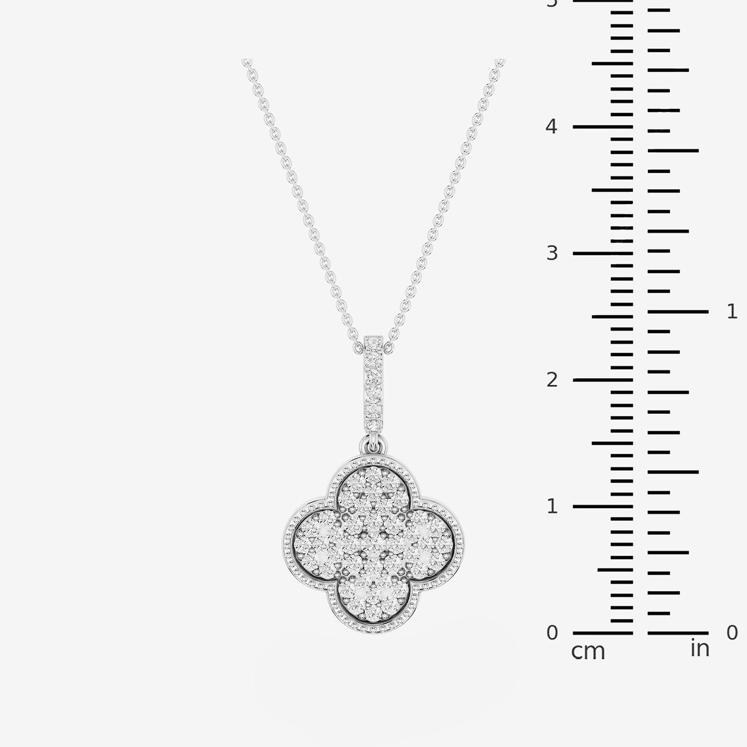 Limited Quantities! (F / Si1) Womens 1/2 CT. T.W. Lab Grown White Diamond Sterling Silver Clover 18 Inch Pendant Necklace