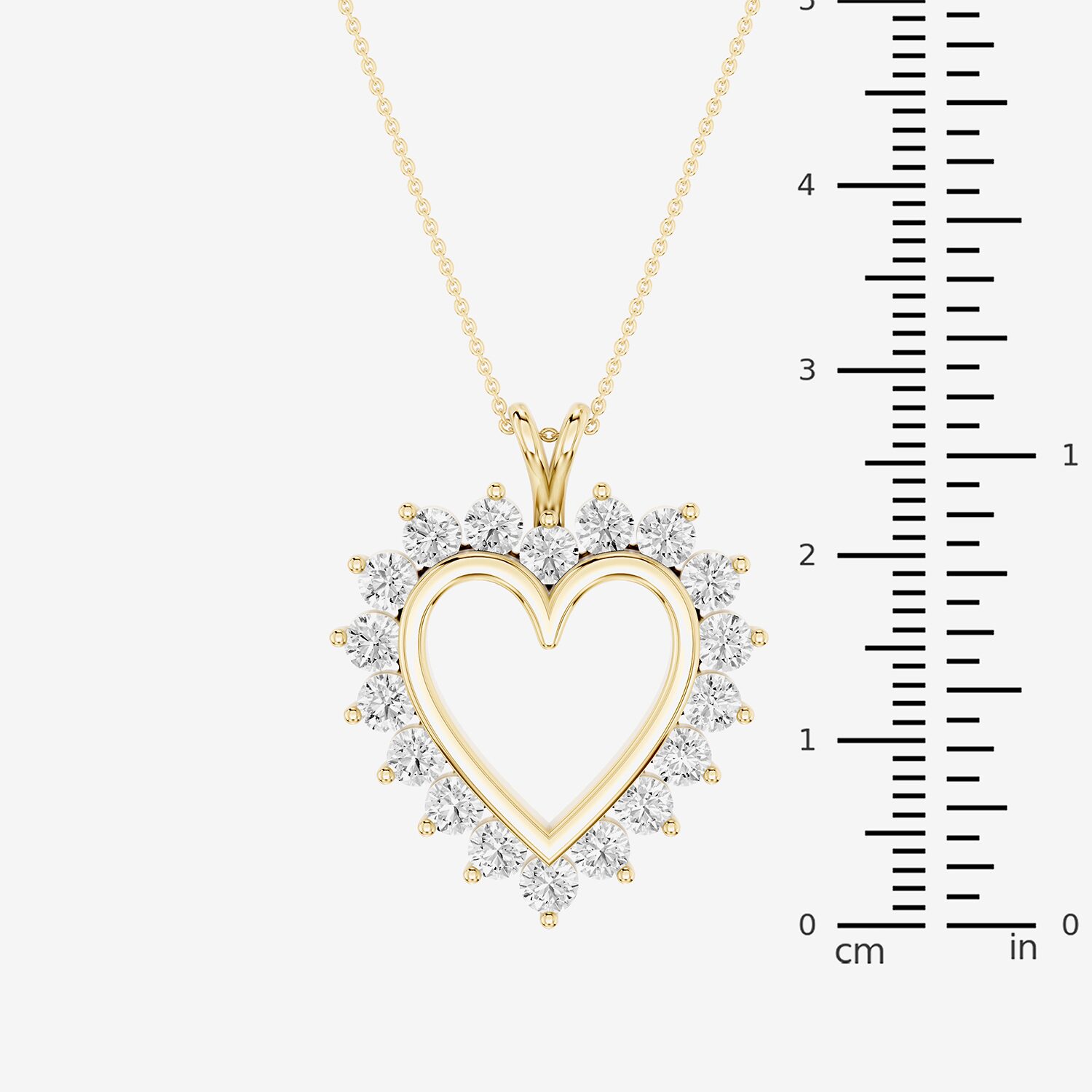 Limited Quantities! (F / Si1) Womens 1 CT. T.W. Lab Grown White Diamond 14K Gold Over Silver Heart 18 Inch Pendant Necklace