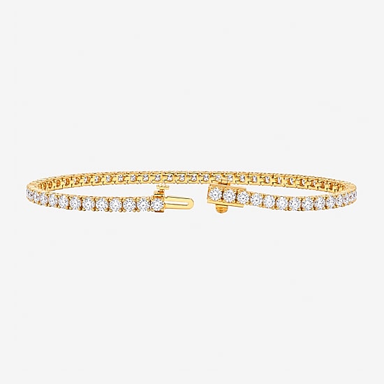 Limited Quantities! Womens 5 CT. T.W. Lab Grown White Diamond 14K Gold Over Silver Tennis Bracelet