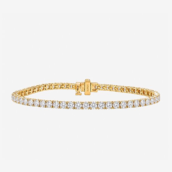 Limited Quantities! Womens 5 CT. T.W. Lab Grown White Diamond 14K Gold Over Silver Tennis Bracelet