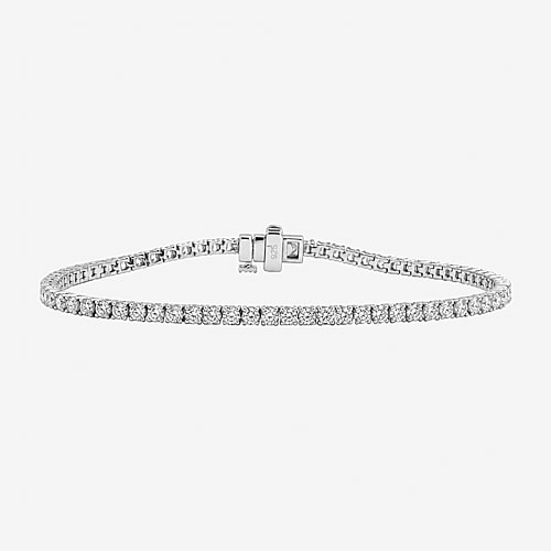 Limited Quantities! Womens 3 CT. T.W. Lab Grown White Diamond Sterling Silver Tennis Bracelet, One Size, White