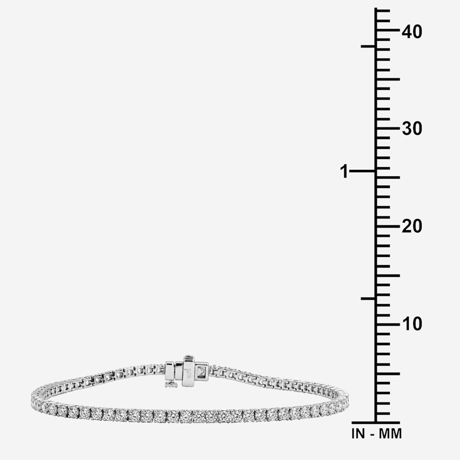Limited Quantities! Womens CT. T.W. Lab Grown White Diamond Sterling Silver Tennis Bracelet