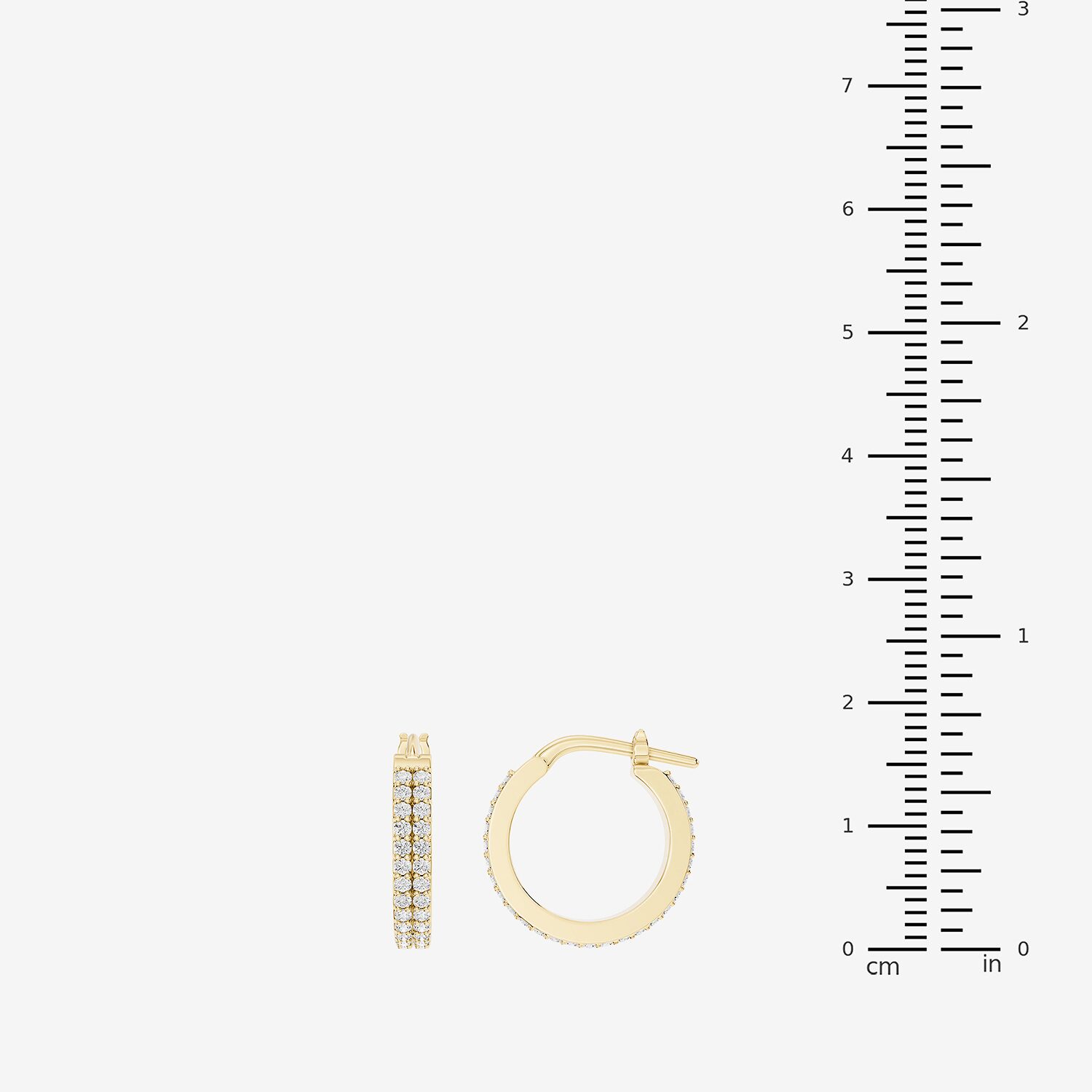 Limited Quantities! (F / Si1) Womens 1/2 CT. T.W. Lab Grown White Diamond 14K Gold Over Silver 14.5mm Hoop Earrings