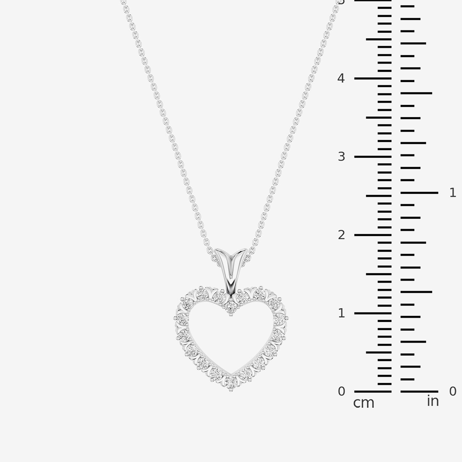 Limited Quantities! (F / Si1) Womens 1/4 CT. T.W. Lab Grown White Diamond Sterling Silver Heart 18 Inch Pendant Necklace