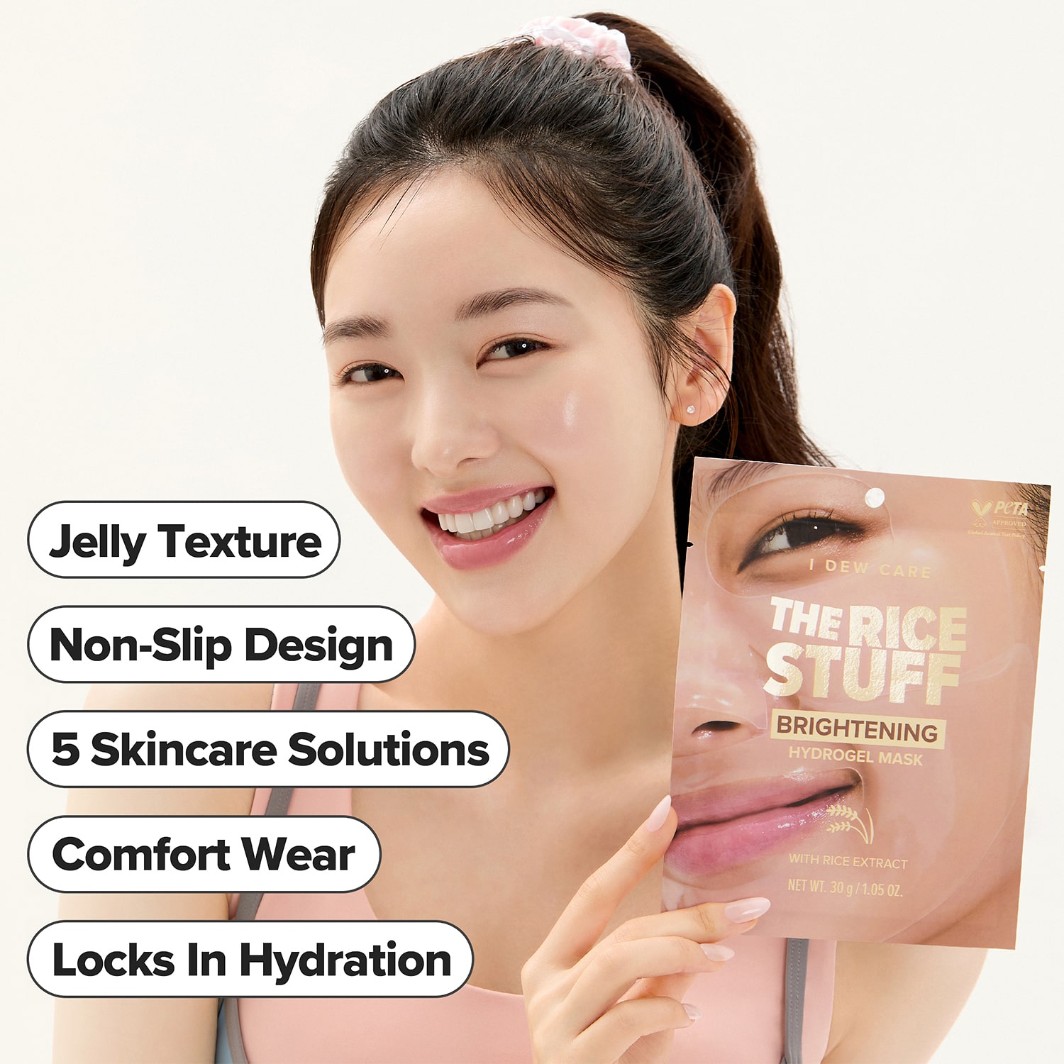 I Dew Care The Rice Stuff Brightening Hydrogel Mask