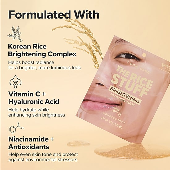 I Dew Care The Rice Stuff Brightening Hydrogel Mask