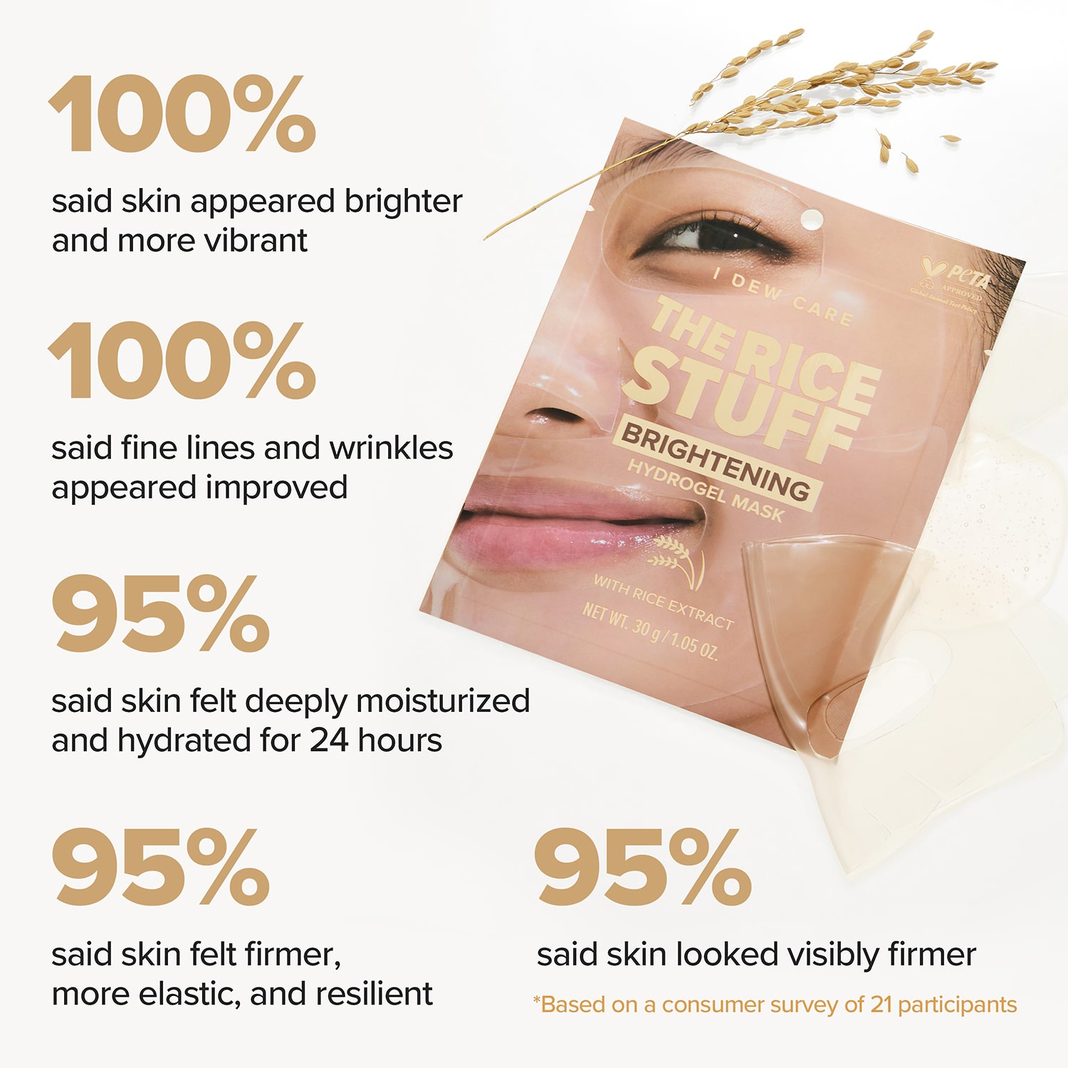 I Dew Care The Rice Stuff Brightening Hydrogel Mask