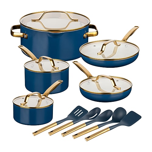 Gotham Steel 15-pc. Non-stick Cookware Set In Blue