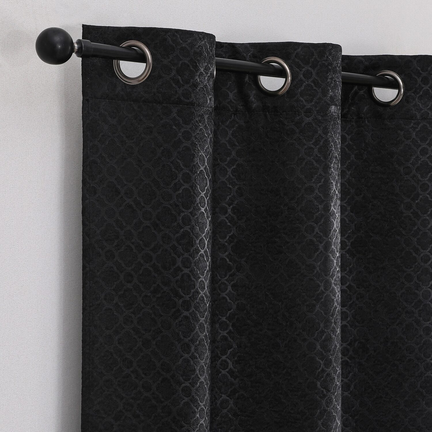 Regal Home Rocco Grommet Top Embossed Blackout Set of 2 Curtain Panel