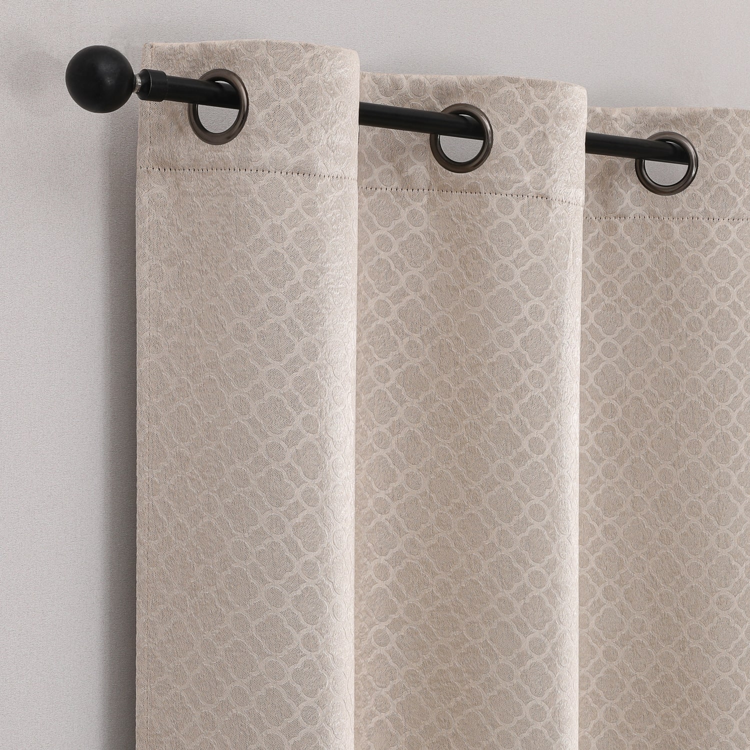 Regal Home Rocco Grommet Top Embossed Blackout Set of 2 Curtain Panel