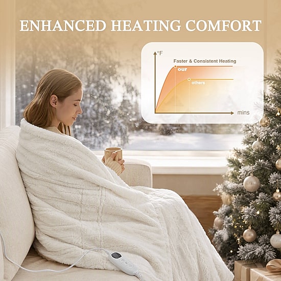 Beautyrest Heated Washable Electric Lightweight Throw