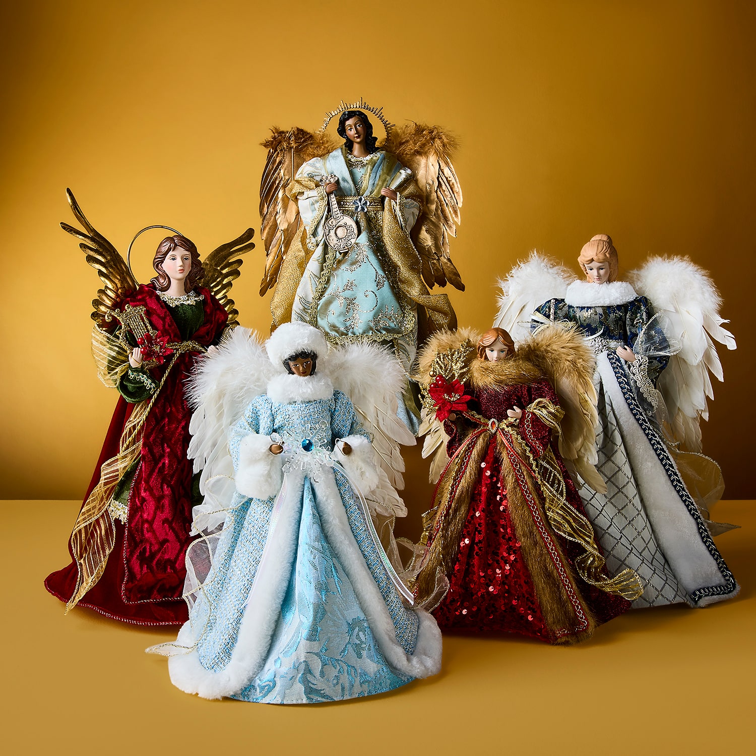 North Pole Trading Co. African American 16" Renaissance Christmas Angels Figurine