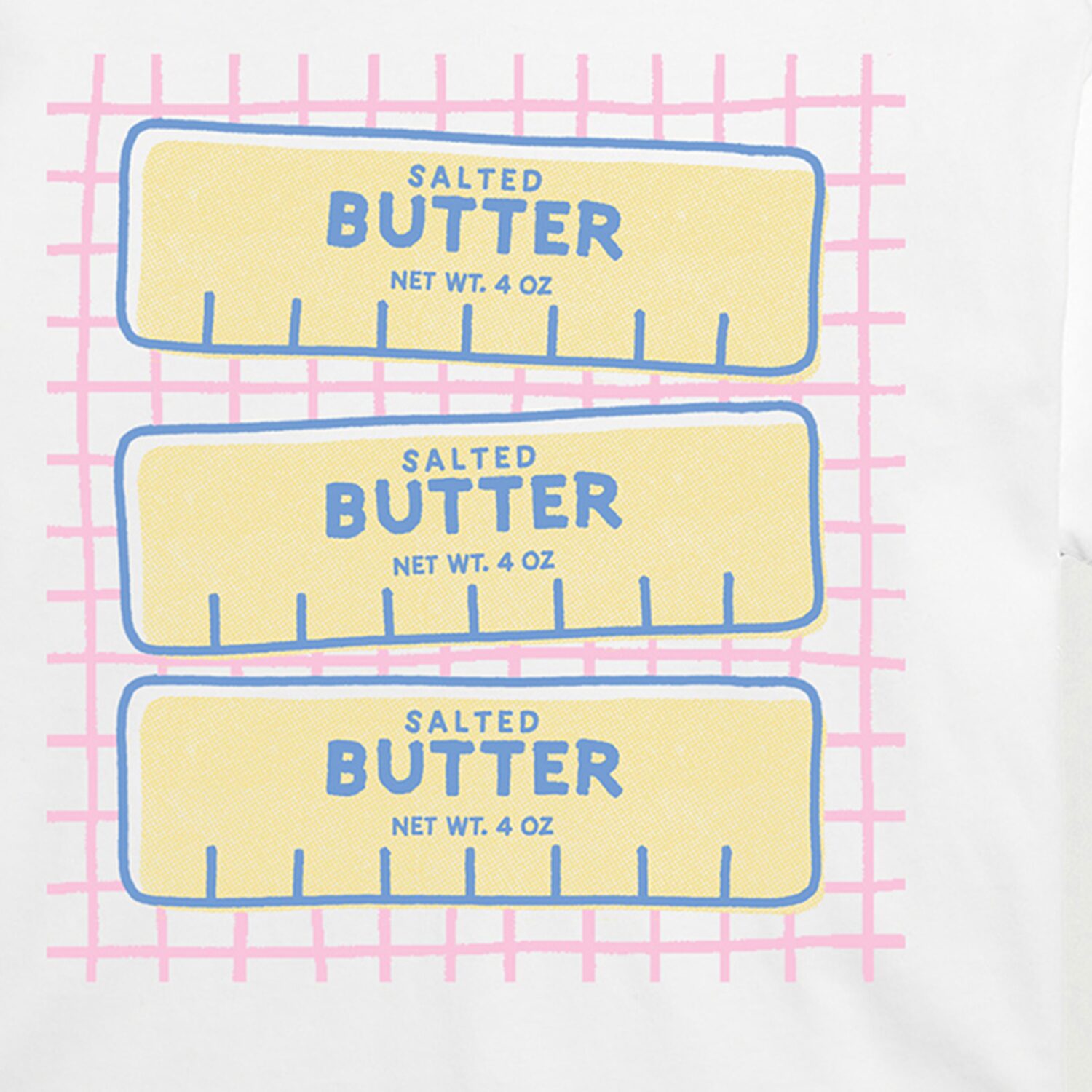 Butter Grid Womens Crew Neck Short Sleeve Regular Fit Graphic T-Shirt