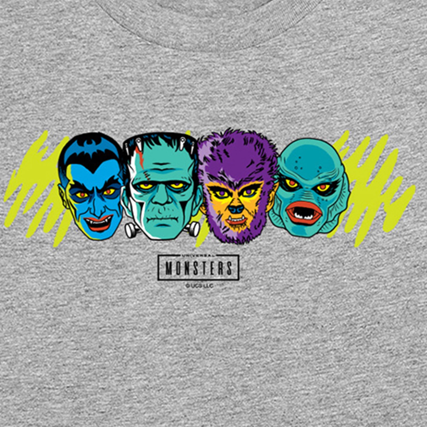 Frankenstein Dracula Werewolf Swamp Thing Womens Crew Neck Short Sleeve Regular Fit Graphic T-Shirt