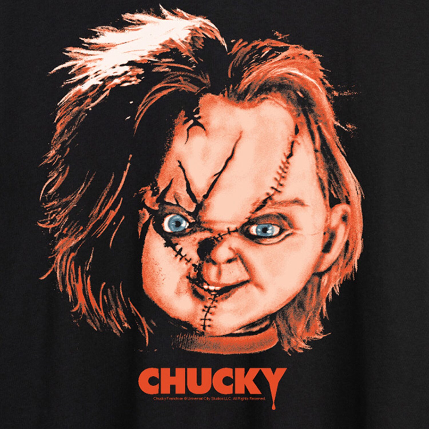 Chucky Womens Crew Neck Short Sleeve Oversized Graphic T-Shirt