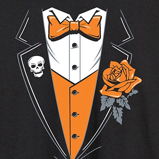 Tuxedo Costume Mens Crew Neck Long Sleeve Regular Fit Big and Tall Graphic T-Shirt