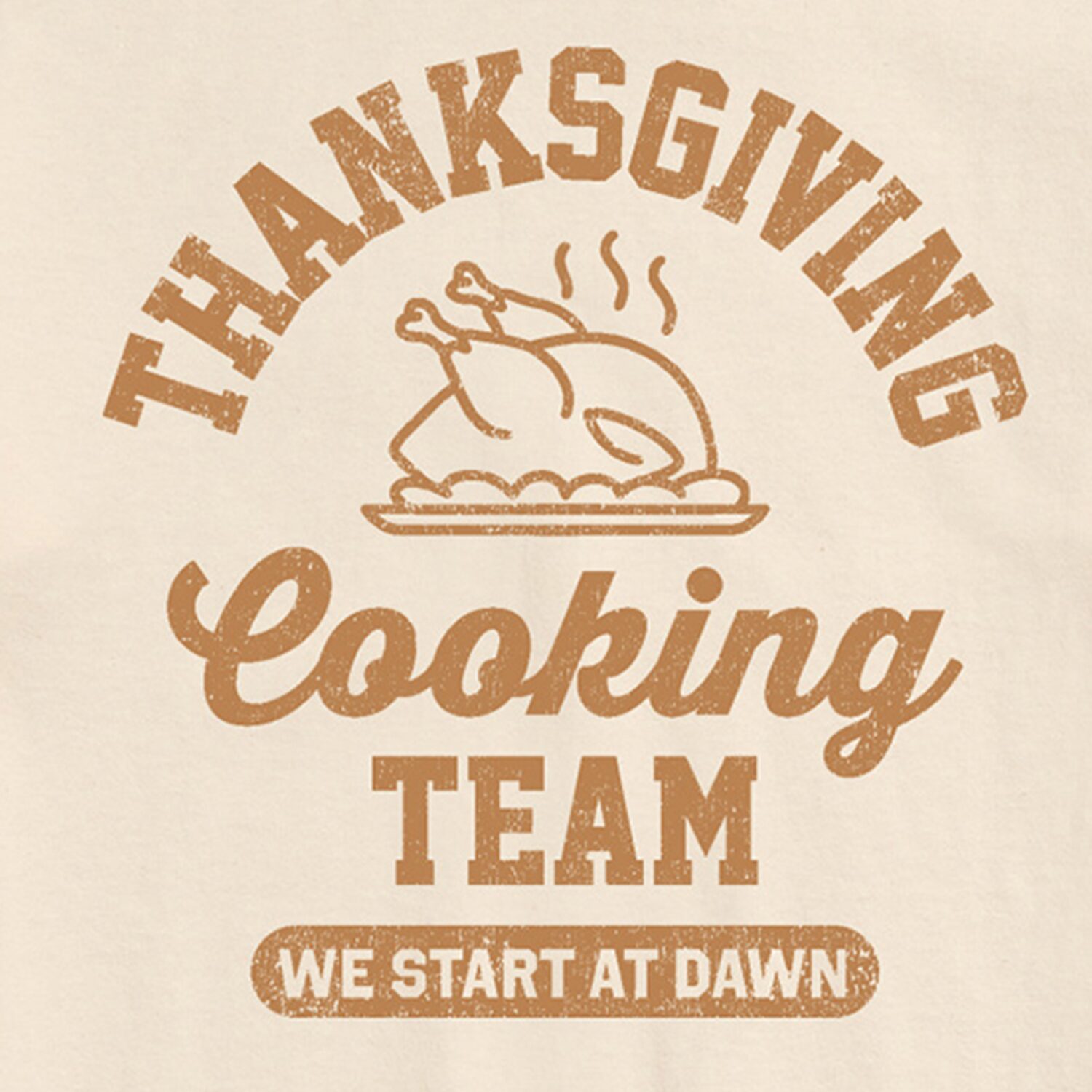 Thanksgiving Cooking Team Mens Crew Neck Short Sleeve Regular Fit Big and Tall Graphic T-Shirt