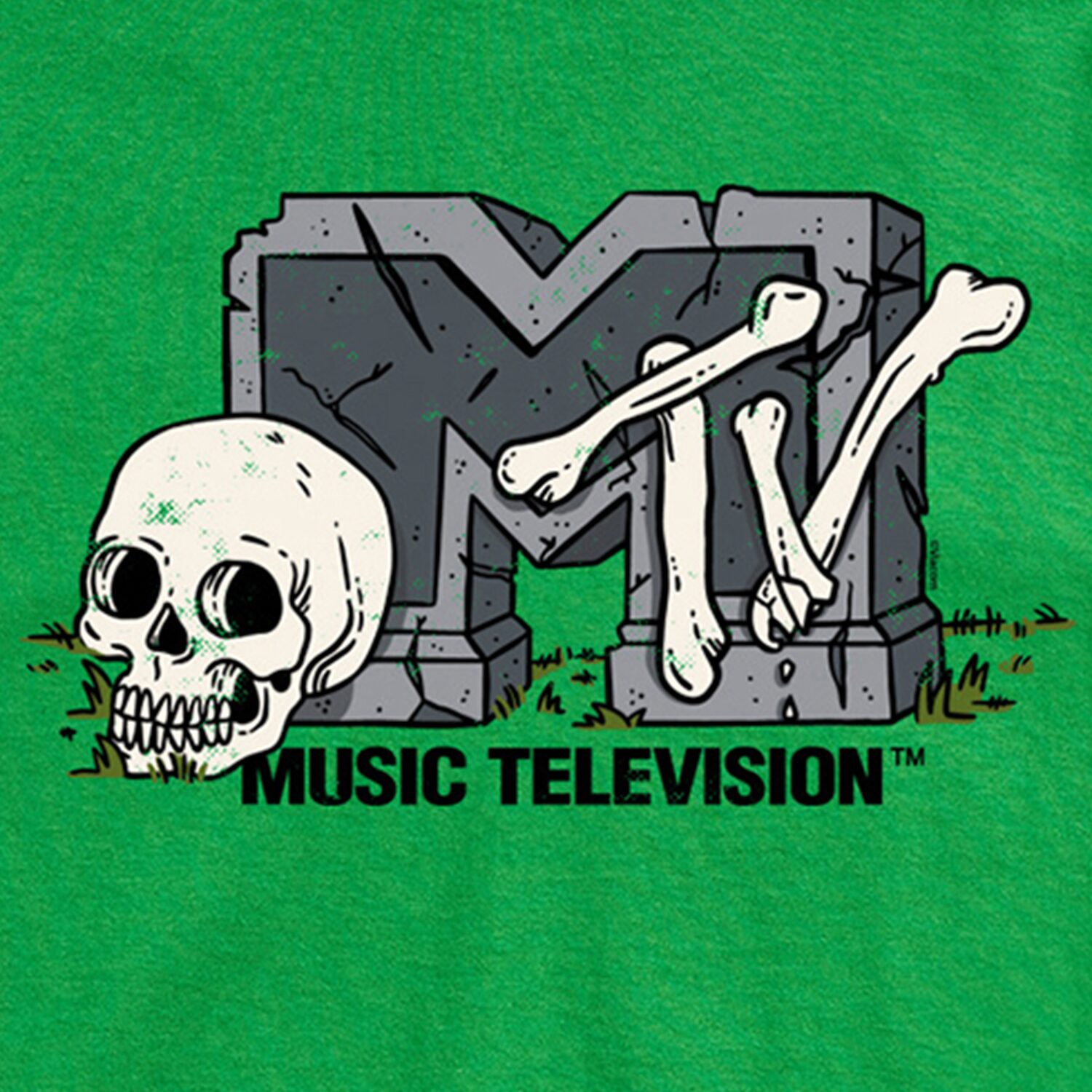 Halloween Grave Mens Crew Neck Short Sleeve Regular Fit MTV Big and Tall Graphic T-Shirt