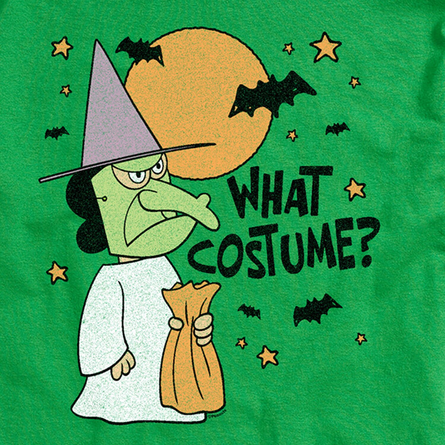 What Costume Witch Mens Crew Neck Short Sleeve Regular Fit Peanuts Big and Tall Graphic T-Shirt