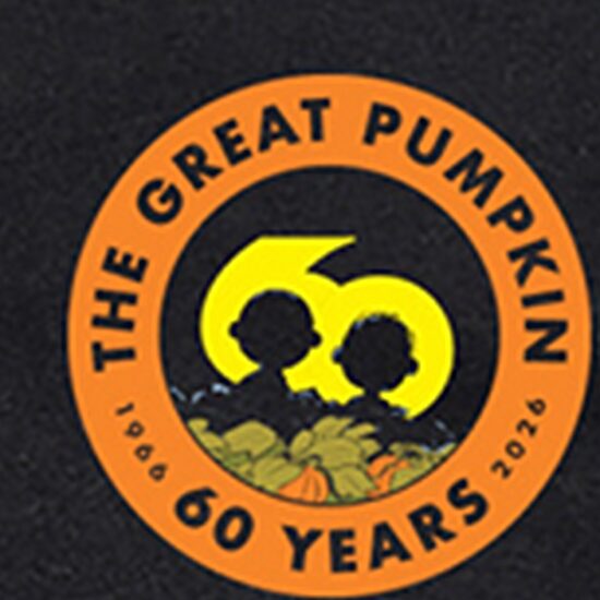 Great Pumpkin 60th Halloween Mens Crew Neck Short Sleeve Regular Fit Peanuts Big and Tall Graphic T-Shirt