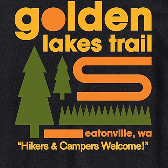 Golden Lakes Trail Mens Crew Neck Short Sleeve Regular Fit Big and Tall Graphic T-Shirt