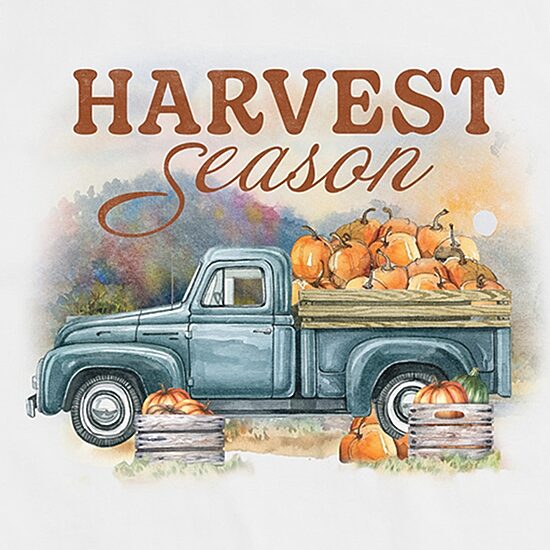 Harvest Season Pumpkins Fall Mens Crew Neck Short Sleeve Regular Fit Big and Tall Graphic T-Shirt