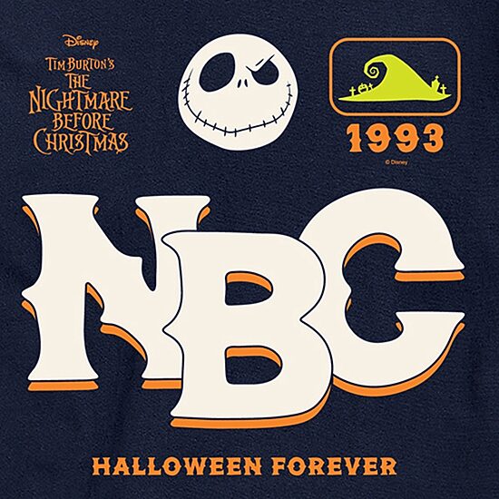 Sports Jersey Mens Crew Neck Short Sleeve Regular Fit Nightmare Before Christmas Big and Tall Graphic T-Shirt