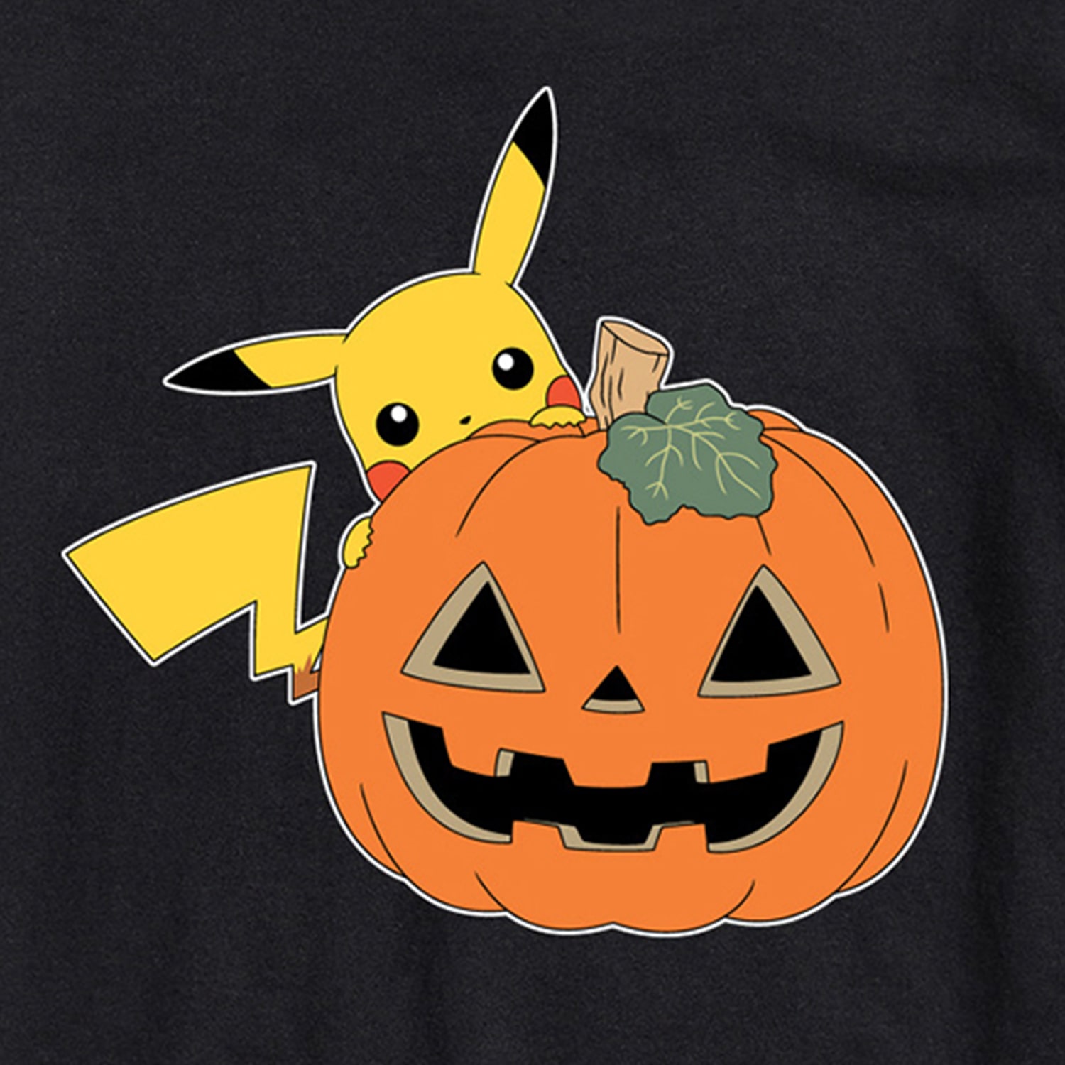 Pikachu Pumpkin Halloween Mens Crew Neck Short Sleeve Regular Fit Pokemon Big and Tall Graphic T-Shirt