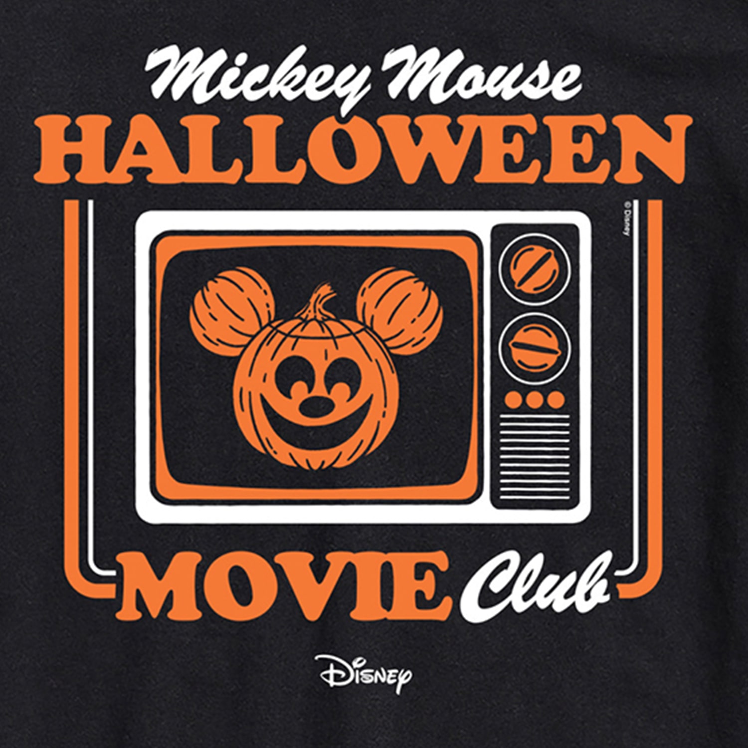 Halloween Movie Club Mens Crew Neck Short Sleeve Regular Fit Mickey Mouse Big and Tall Graphic T-Shirt