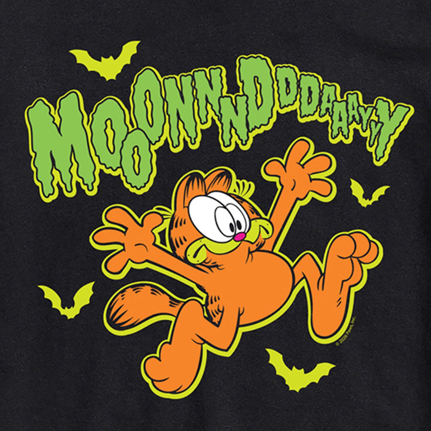 Scary Monday Halloween Mens Crew Neck Short Sleeve Regular Fit Garfield Big and Tall Graphic T-Shirt