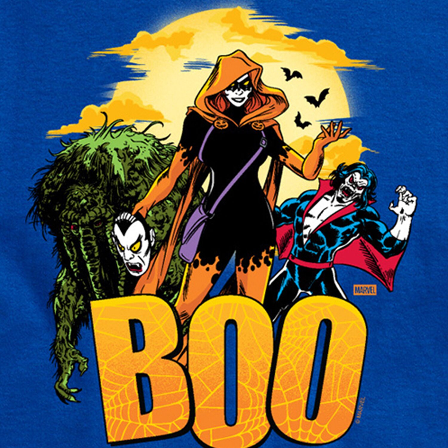 Villains Boo Collage Mens Crew Neck Short Sleeve Regular Fit Marvel Big and Tall Graphic T-Shirt