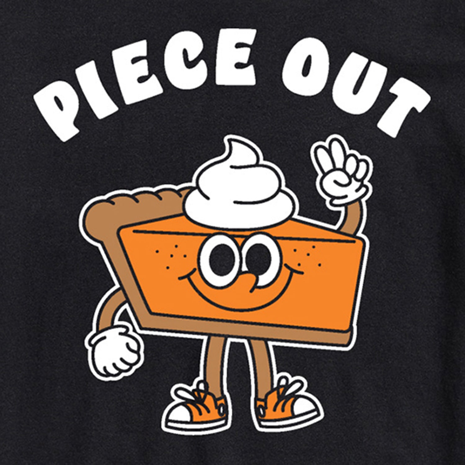 Piece Out Pumpkin Pie Mens Crew Neck Short Sleeve Regular Fit Big and Tall Graphic T-Shirt