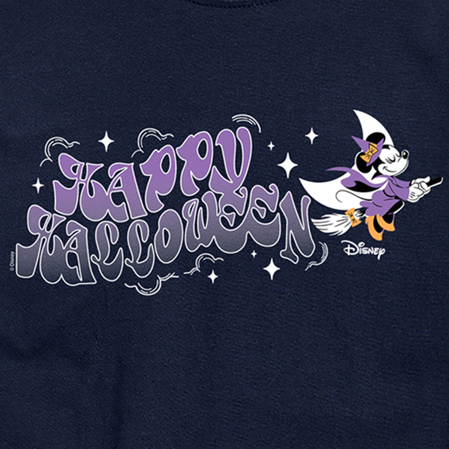 Witch Happy Halloween Mens Crew Neck Short Sleeve Regular Fit Minnie Mouse Big and Tall Graphic T-Shirt