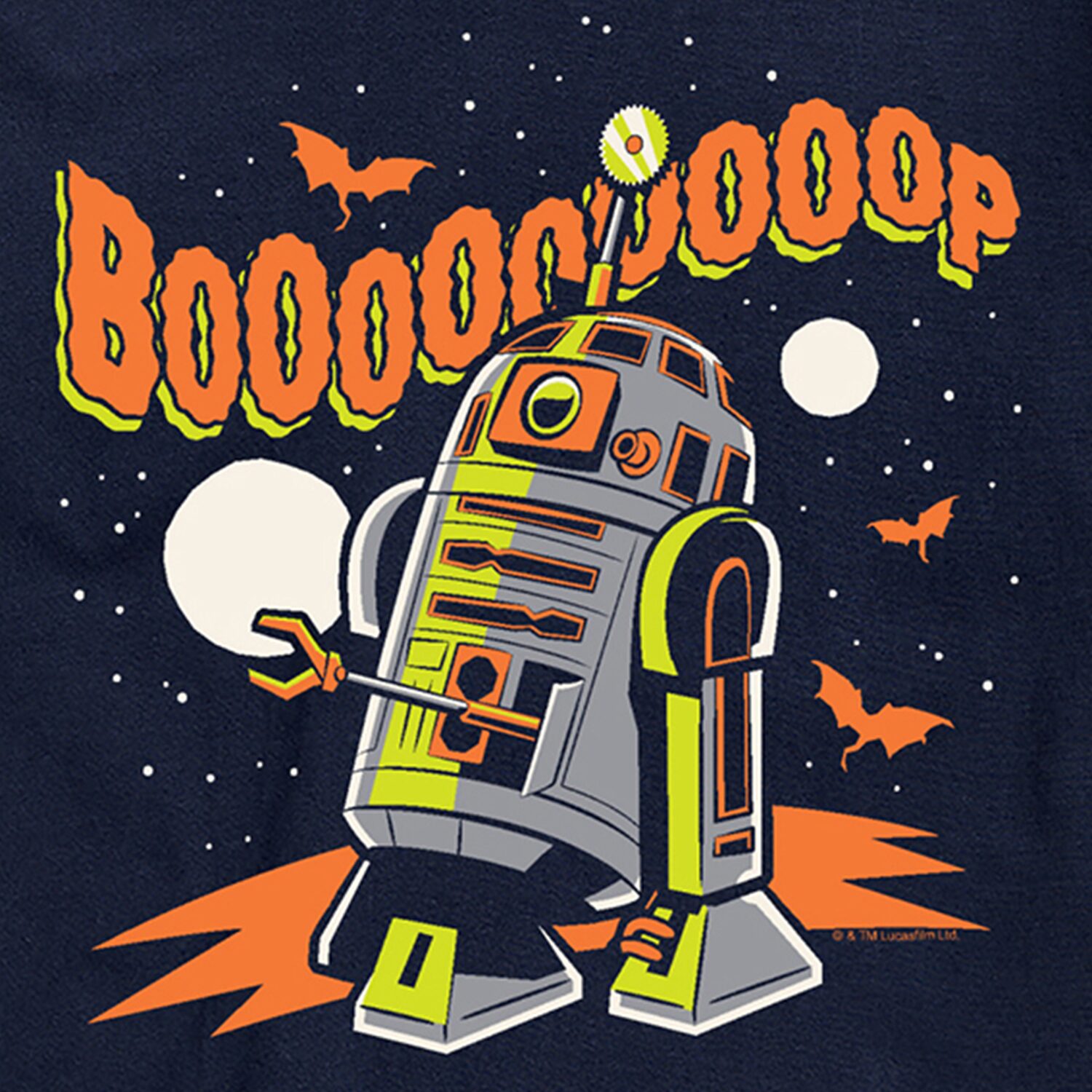 Boooop R2d2 Halloween Mens Crew Neck Short Sleeve Regular Fit Star Wars Big and Tall Graphic T-Shirt