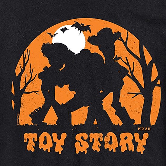 Scary Silhouette Halloween Mens Crew Neck Short Sleeve Regular Fit Toy Story Big and Tall Graphic T-Shirt