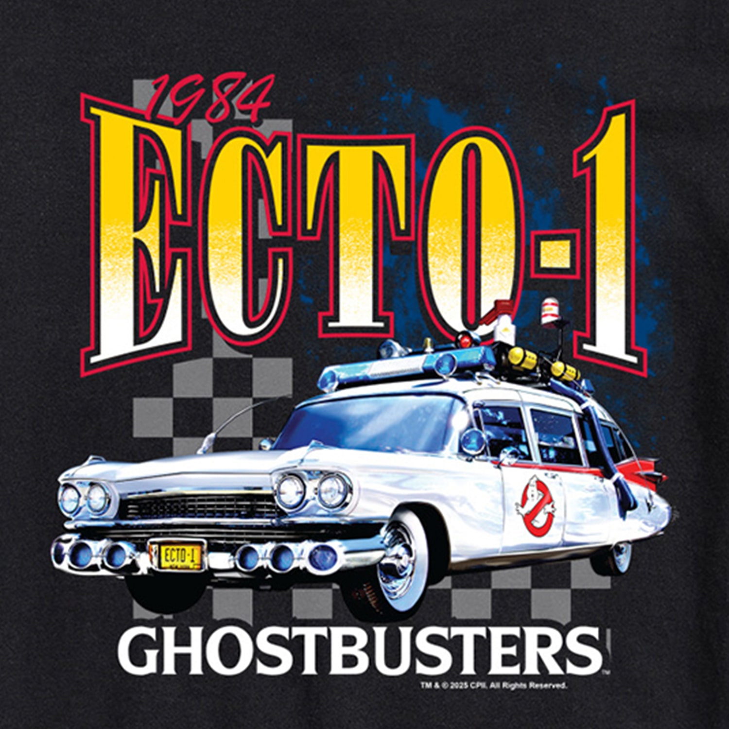 Ghost Busters Ecto 1 Mens Crew Neck Short Sleeve Regular Fit Ghostbusters Big and Tall Graphic T-Shirt