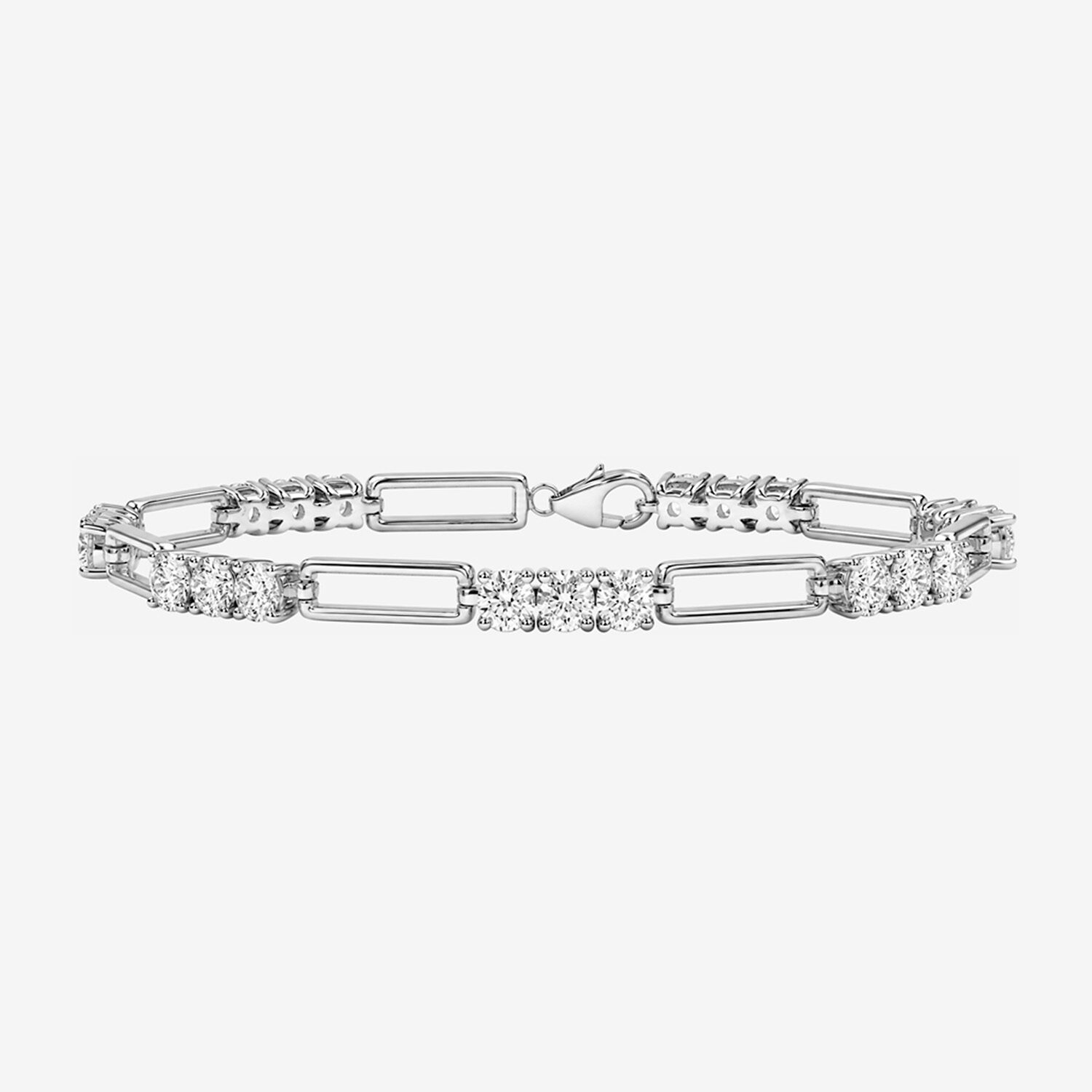 Limited Quantities! Womens 5 CT. T.W. Lab Grown White Diamond Sterling Silver Tennis Bracelet