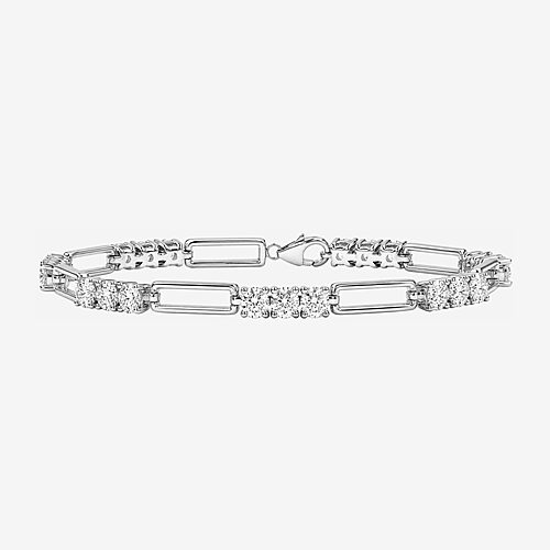 Limited Quantities! Womens 5 CT. T.W. Lab Grown White Diamond Sterling Silver Tennis Bracelet, One Size, White