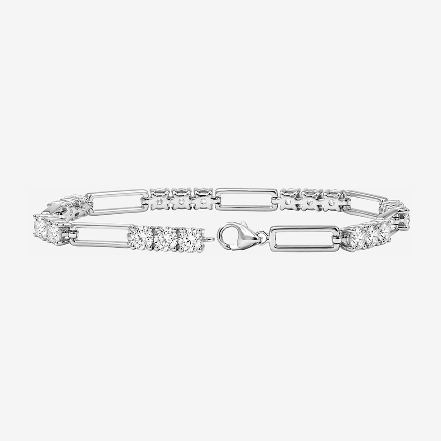 Limited Quantities! Womens 5 CT. T.W. Lab Grown White Diamond Sterling Silver Tennis Bracelet
